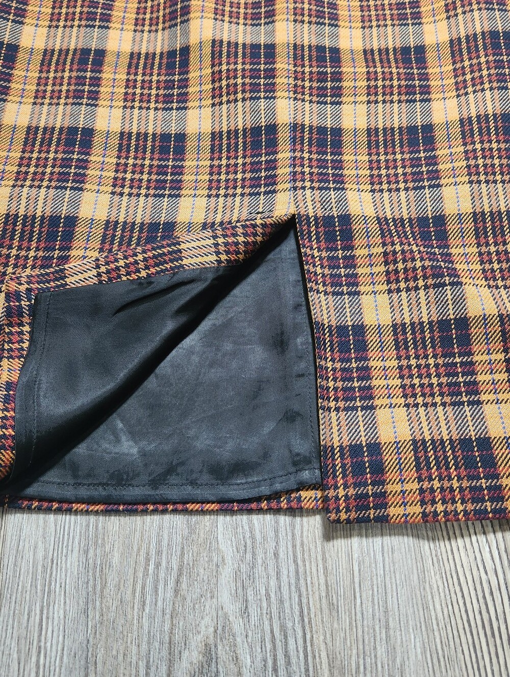Remain Birger Christensen Cotton Blend Plaid Pencil Skirt Size 6 Knee Length - Picture 6 of 15
